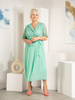 Sukienka na wesele, elegancka kreacja z kopertowym dekoltem, plus size 33393
