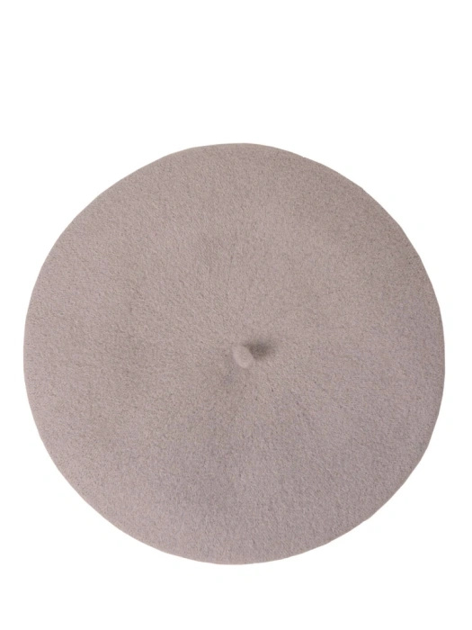 Elegancki szary beret wełniany fason francuski – kobiece nakrycie głowy z antenką 40868