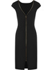 Klasyczna sukienka z ozdobnym suwakiem na plecach Iwitta IV.
