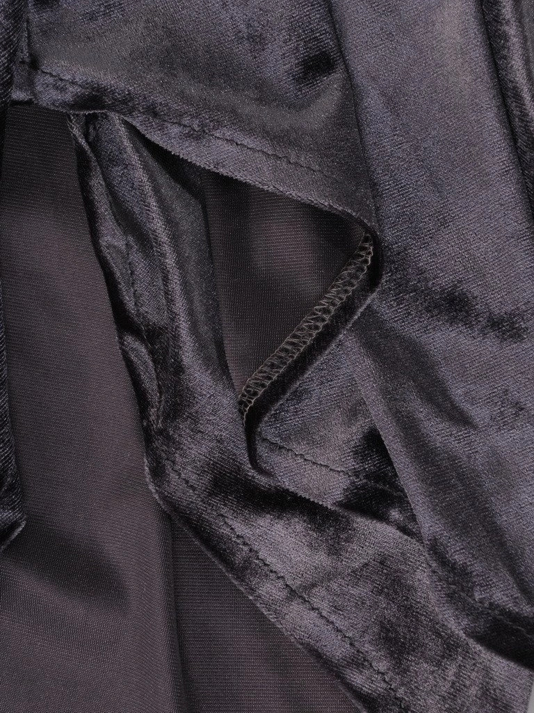Elegancka szara sukienka prosta z dekoltem serek – kimonowe rękawy i gumka w pasie 18785