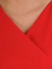 Kopertowa czerwona sukienka, modna kreacja z dzianiny 25339