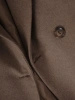 Ciemnobrązowy płaszcz damski na jesień i zimę – prosty fason z kołnierzem i paskiem modelującym talię 36671