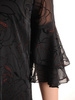 Luźna sukienka z koronki, zwiewna kreacja z ozdobnymi rękawami 34953