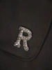 Elegancki czarny płaszcz damski na jesień – prosty krój z ozdobnym guzikiem 33143