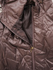 Pikowana kurtka damska z kapturem i ściągaczem w pasie 35259