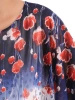 Elegancka bluzka wizytowa w kwiaty – asymetryczny, zwiewny krój z dekoltem w łódkę 38530