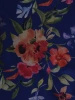 Elegancka sukienka trapezowa w kwiaty z rękawem 3/4 – wysmuklający krój z ozdobnym paskiem 19451
