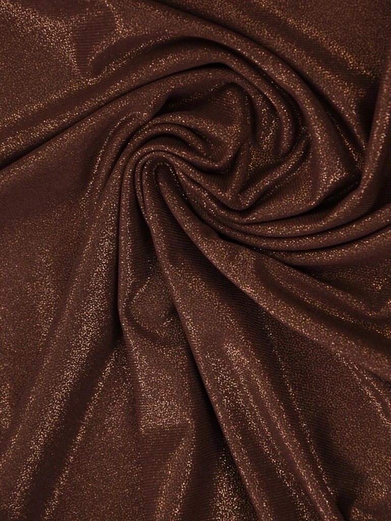 Elegancka bluzka wizytowa w kolorze miedzianym – prosty fason z brokatem na święta i sylwestra 40925