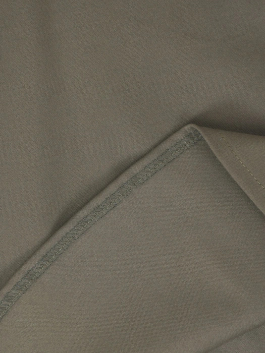 Elegancki komplet damski ze spodniami khaki – wiskozowy prosty krój z kołnierzykiem i gumą w pasie 42595
