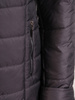 Płaszcz damski z pikowanej tkaniny z futerkowym kołnierzem 31284