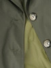 Stylowy płaszcz na jesień damski trencz khaki – kobiecy fason z paskiem modelującym sylwetkę 39409