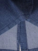 Bawełniana spódnica midi na jesień o prostym kroju w odcieniu granatu – elastyczna talia i rozcięcie 39101