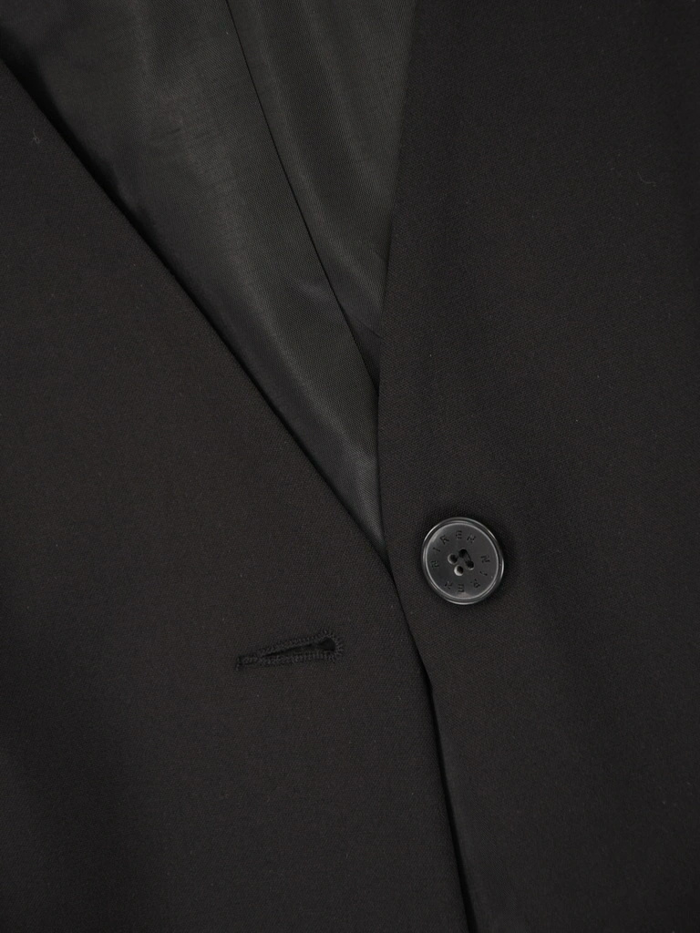 Czarna kamizelka damska z paskiem – elegancka kamizelka z kieszeniami i podszewką 40673