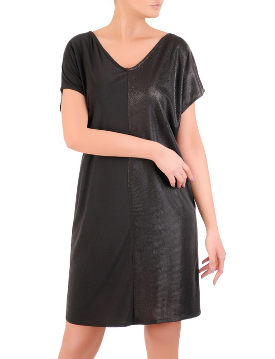 Oversizowa sukienka z łączonych materiałów 32410