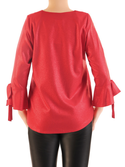 Połyskująca bluzka w czerwonym kolorze 34976