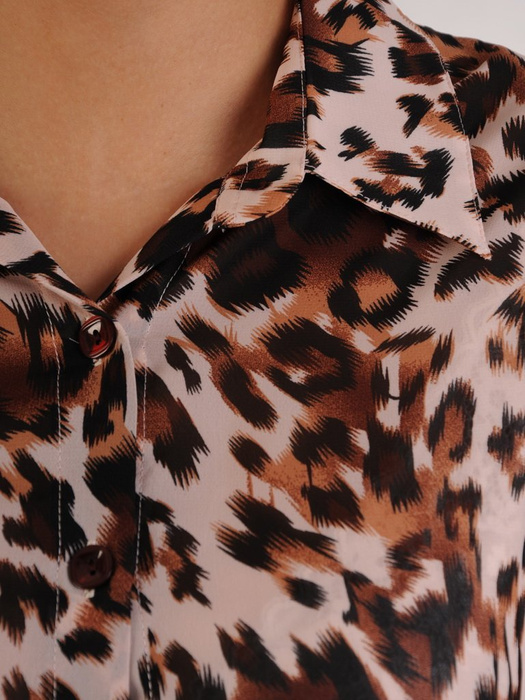 Szyfonowa bluzka w modnym, zwierzęcym wzorze 24460