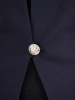 Elegancki granatowy żakiet damski do sukienki – prosty krój zapinany na guzik 37284