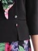 Elegancka sukienka rozkloszowana midi w kwiaty – dekolt w serek pięknie wysmuklający szyję 35552