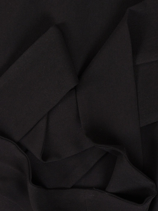 Elegancka czarna sukienka rozkloszowana maxi – szyfonowe rękawy i pasek podkreślający talię 40454
