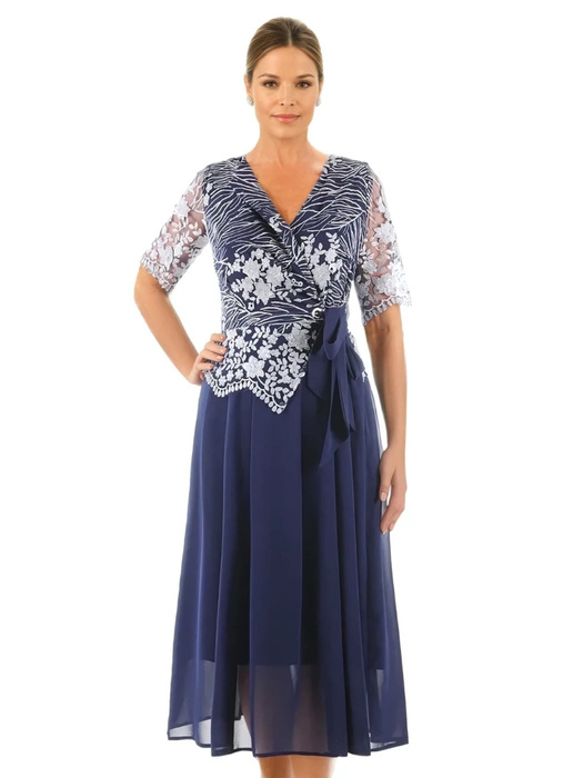 Sukienka damska, elegancka kreacja z kopertowym dekoltem 35471
