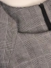 Elegancka sukienka biurowa midi w kratę rozkloszowana – kobiecy fason z rękawem 3/4 33905