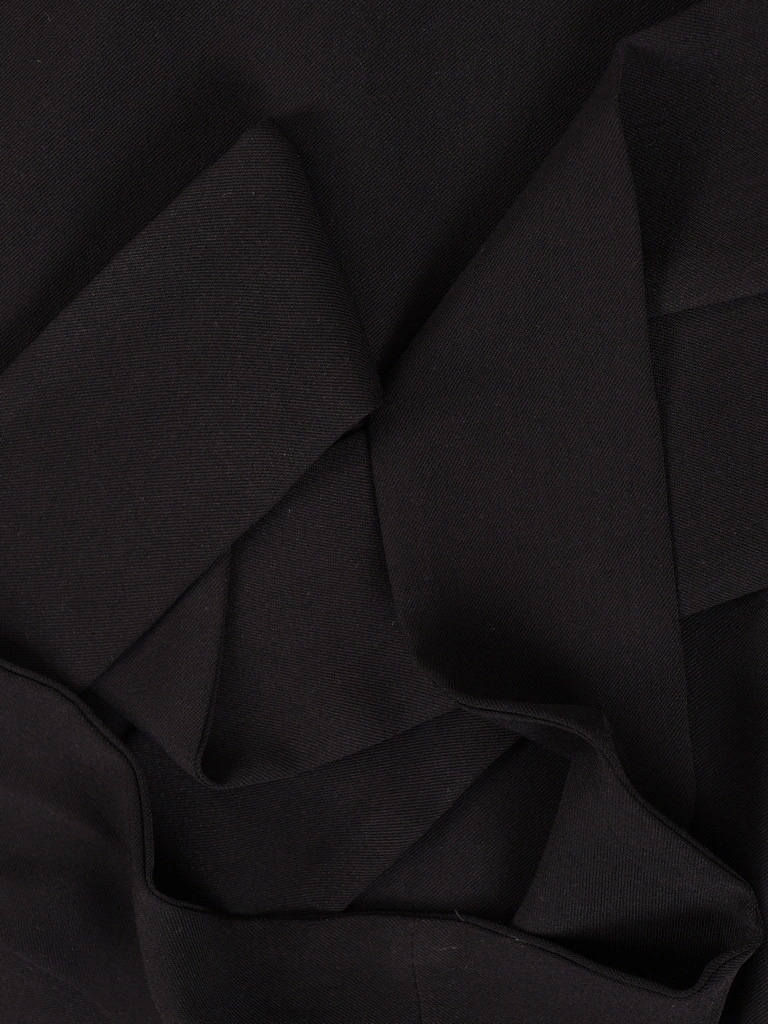 Elegancka czarna sukienka rozkloszowana maxi – szyfonowe rękawy i pasek podkreślający talię 40454