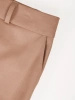 Eleganckie spodnie damskie camel o prostym kroju – wygodny fason z kieszeniami wysmuklający nogi 41446