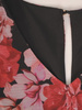 Sukienka z wzorzystego szyfonu, kreacja z ozdobnymi rękawami 31315
