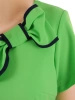 Elegancka sukienka dzianinowa w odcieniu zieleni – prosty krój z subtelną kokardą 35914