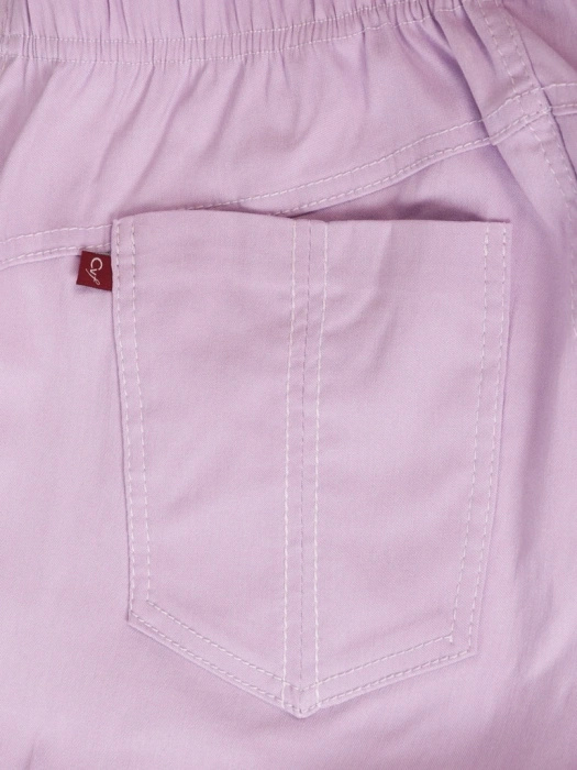 Eleganckie wrzosowe spodnie damskie z wysokim stanem – prosta nogawka i elastyczny pas modelujący talię 37558