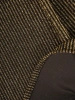 Elegancka sukienka mini oversize w złote paski – kimonowy fason z wiązaniem w talii 31398