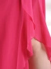 Elegancka sukienka trapezowa maxi amarantowa – swobodny krój z falbaną i rozcięciem 35439