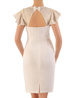 Elegancka sukienka z ozdobnymi aplikacjami na ramionach 32701