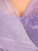 Fioletowa sukienka z szyfonu, kreacja z kopertowym dekoltem 30779