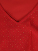 Luźna sukienka z szyfonu, czerwona kreacja zdobiona dżetami 22117.