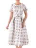 Elegancka suknia wieczorowa maxi rozkloszowana w grochy – fason ze złotą nitką modelujący sylwetkę 39954