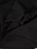 Elegancka czarna bluzka z ozdobnymi rękawami 27091