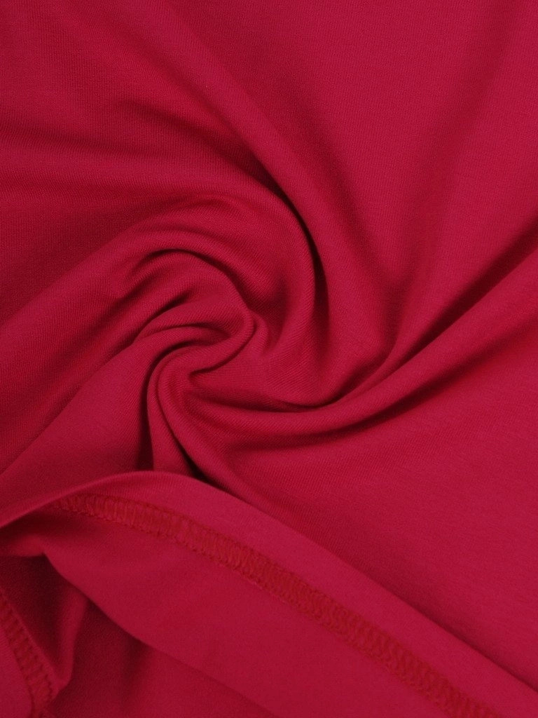 Elegancka amarantowa bluzka wizytowa z wiskozy – prosty fason tuszujący niedoskonałości 10973