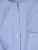 Niebieska bluzka damska z podwijanymi rękawami 37913