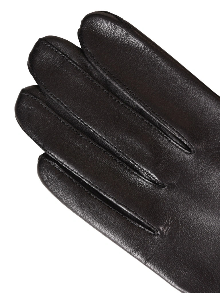 Czarne rękawiczki damskie ze skóry naturalnej – elegancki, nieocieplany model na jesień, zimę 42574