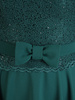 Rozkloszowana sukienka z kokardą w talii, elegancka kreacja wyjściowa 20562