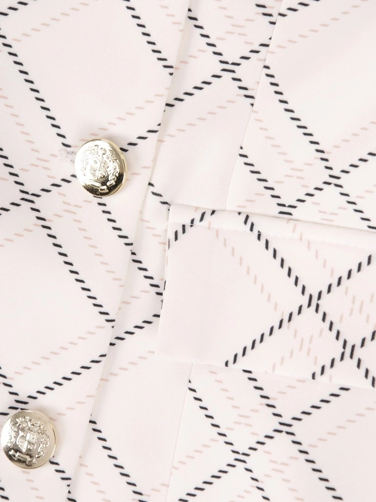 Elegancka sukienka midi o żakietowym kroju – kopertowy dekolt z kołnierzem wysmuklający sylwetkę 37428