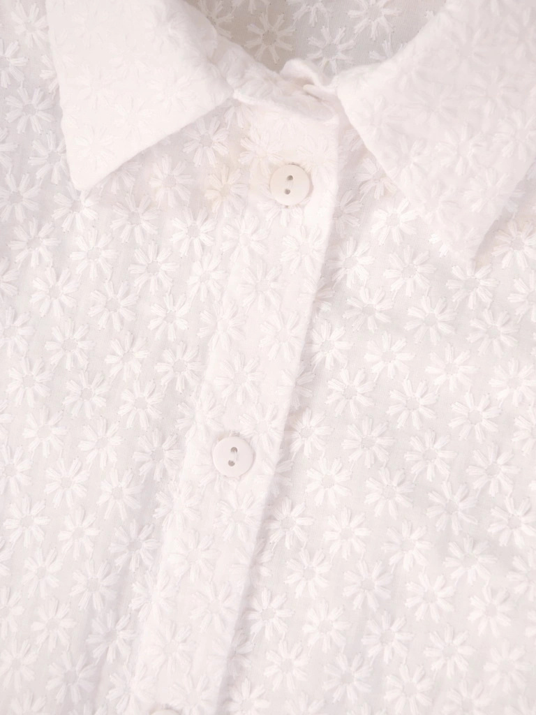 Bawełniana sukienka rozkloszowana w kwiatowy print – kobiecy kołnierzyk modelujący sylwetkę 33174