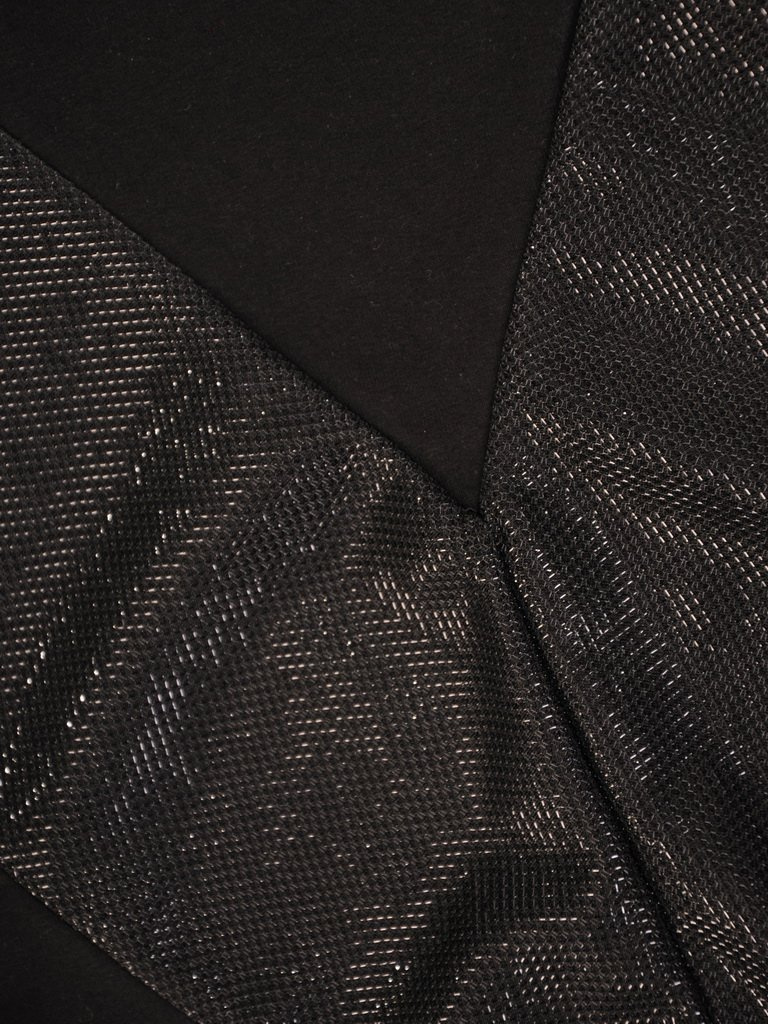 Czarny dres damski z połyskującymi wstawkami 29535 Sklep