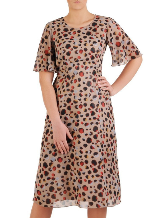 Sukienka z szyfonu, zwiewna kreacja a modnym wzorze 25619