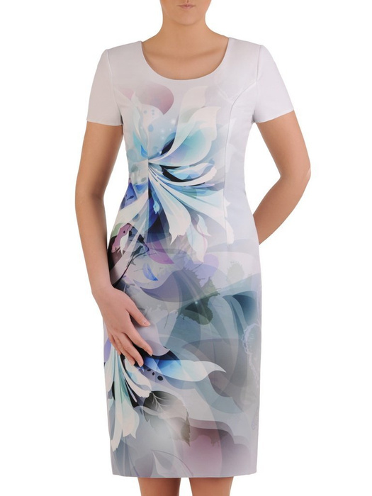 Sukienka z tkaniny, wiosenna kreacja w kwiaty 25639