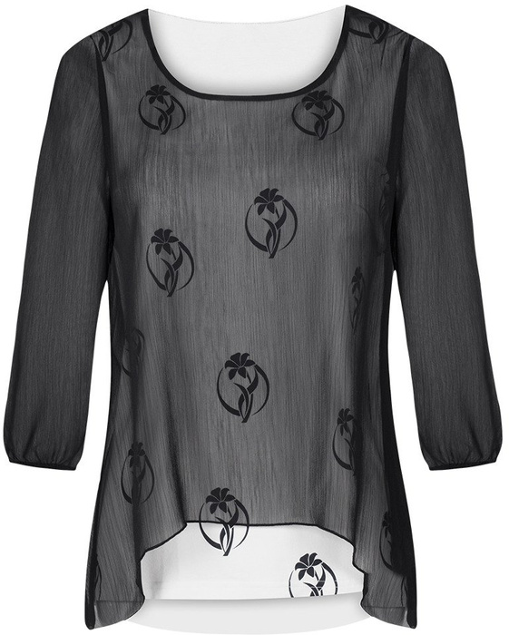 Szyfonowa bluzka z fantazyjnym wzorem Emilia I.