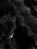 Czarny krótszy płaszczyk  z miękkiego, przyjemnego futra 30954