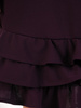 Dzianinowa sukienka, kreacja z ozdobnymi falbanami 24138