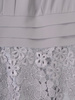Elegancka sukienka z koronki i szyfonu 15169, kreacja z bufiastymi rękawami.